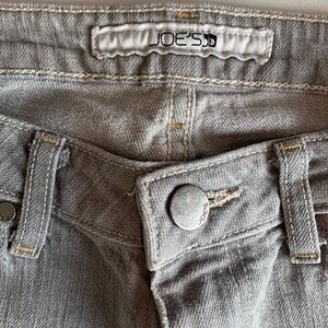 Joe’s size 28 skinny, low rise jeans.